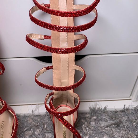 Rhinestone Heeled sandals-Fashion nova - Picture 5 of 7